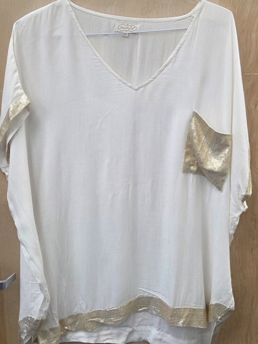 NWOT Mud pie Pink Gold Women's Blouse One Size